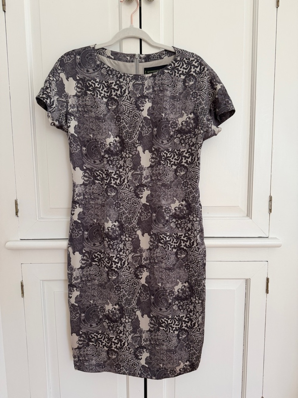 Shanghai Tang 100% Silk Dress Size 8 Luxury Designer Elegant Classic